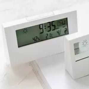 스터닝팩토리 투명 LED 무소음 디지털 온도 습도 요일 탁상 시계 투명시계 무소음탁상시계 led시계