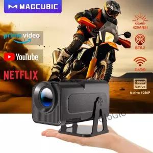 Magcu HY320 NTV Netflix 공식 안 13 1080P 500ANSI 프라임 비디오 YouTube WIFI BT5.2 휴대용