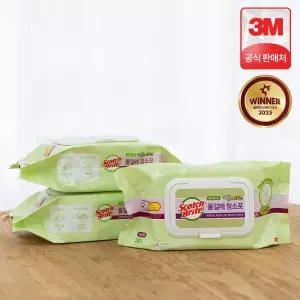 3M 스카치브라이트 더블액션 플러스 표준형 물걸레 청소포 리필 90매