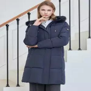 조이너스 네이비 퍼 트리밍 다운 코트 J244B801A25 1465936