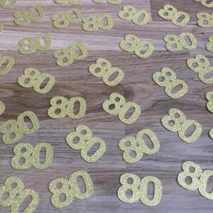 100Pcs 생일 연령 색종이 조각 30/40/50/60 파티 장식 반짝이 70/80/90 세 기념품 용품