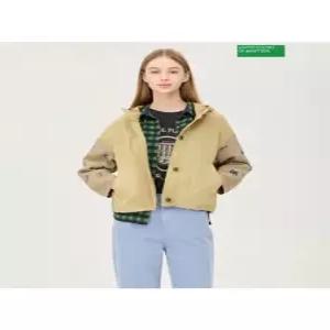 베네통 자카드 블록 후드 점퍼 BAJPA3631