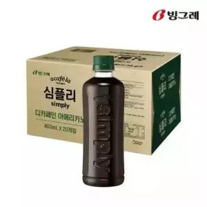 아카페라 심플리 아메리카노 디카페인 400ml20개입