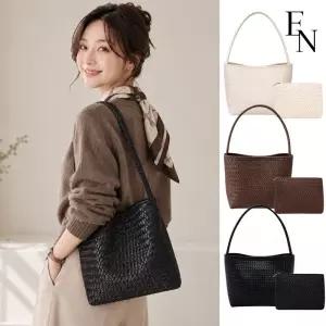 엔비 위빙 스퀘어 숄더백 토트백 데일리 출근가방 파우치 세트 1037876