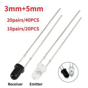 20/40개 IR LED 다이오드 3M 호환m 5mm 940nm 적외선 발광체 및 수신 F3 F5 키트 리모컨 응용용