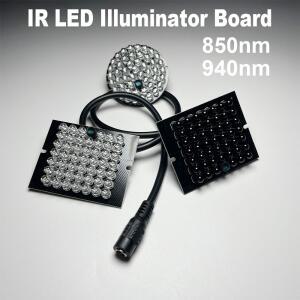 CCTV 티 안나는 940nM IR 램프 보드(광 센서 포함)(48개의 검정색 LED 조명기 어레이) 30피트 범위 120도 1