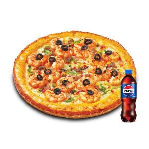 (미스터피자) 쉬림프골드M+콜라500ML