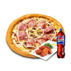 (미스터피자) 포테이토M+핫윙4+콜라1.25L