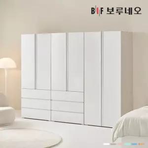 보루네오 [착불] 타키 2400 CC세트 장롱 장농 이불장 안방 작은방 원룸 서랍 8자