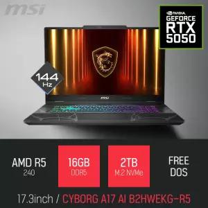 ⓒ MSI 사이보그 A17 AI B2HWEKG-R5 16GB 2TB / 17인치 캐드 영상편집 포토샵 고성능 게이밍 노트북