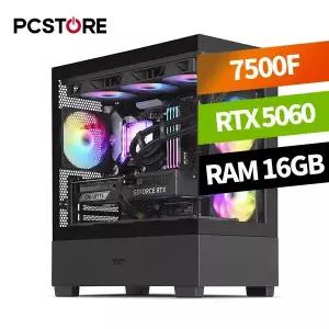 피씨스토어 AMD 베스트 발로란트 게이밍PC 라이젠5 7500F RTX5060 (16GB, M.2 500GB)