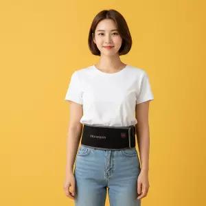 [국산] 원적외선 배 허리 복부 찜질기 무선 충전식 온열 패드