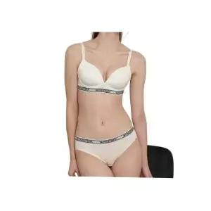 [매장정품] 원더브라 [Wonderbra] 스포츠 아웃밴드 노와이어 브라팬티 8종세트 블루+베이지+화이트+블랙WBW