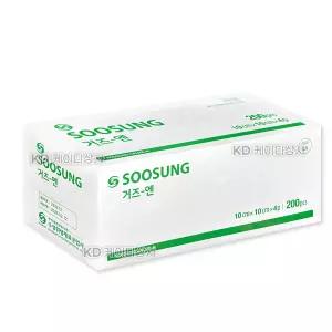 수성 접은거즈 10cmX10cmX4P 200매 드레싱 면사 거즈