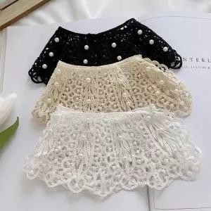 아트박스/다데 진주 레이스카라 여성 넥케이프 페이크카라 DD-13493