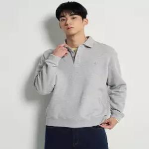 빈폴 멘 솔리드 칼라넥 스웨트 셔츠 라이트 그레이 BC6141C542 5890066