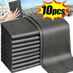 10/1pcs 매직 청소 천 재사용 가능한 마이크로 화이버 세척 넝마 자동차 창 거울 닦아 수건  가정용 주방