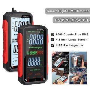 FS899C 4.8인치 대형 스크린 스마트 디지털 멀티미터 6000 카운트 전압 전류 측정 도구 충전식 배터리