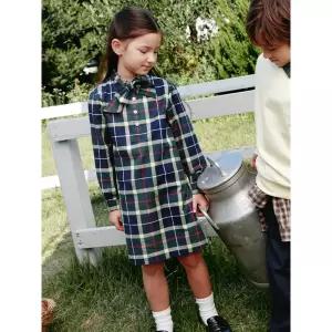 [BEANPOLE KIDS] 약기모 체크 리본 헨리넥 원피스  베이지 (BI6971G08M)