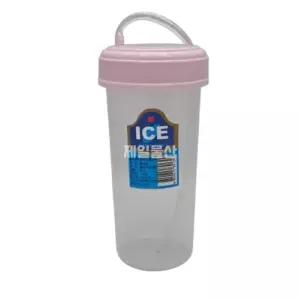 덕신화학 다회용 빨대컵 300ml 간편 플라스틱컵 색상랜덤 1개