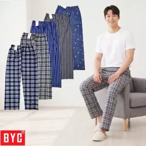 BYC 남자 60수 파자마 잠옷 바지 9부 순면 100% 편한 홈웨어 실내복 하의