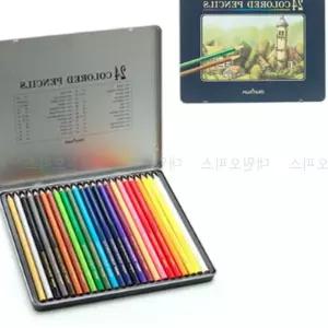 문화 색연필 24색 넥스프로 수채색연필 어른용색칠공부 미술도구 e-W003B22
