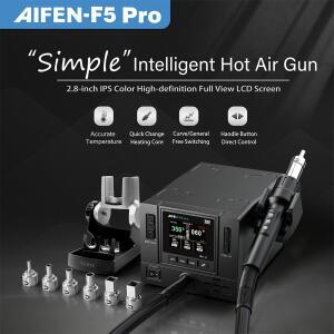 AIFEN F5PRO 1000W  공기 재 작업 스테이션 산업용 등급 AI 총 전자 납땜 BGA SMD PCB 히트 건 도구