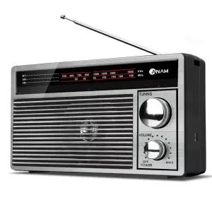 아남 레트로 감성 블루투스 스피커 라디오 FM AM 아날로그 안테나 포터블 C타입 충전식 휴대용 등산 캠핑