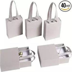 PUPPYSEW 종이 상자 40개 22 9x2 레이 럭셔리 선물함 귀걸이 목걸이 반지 보관
