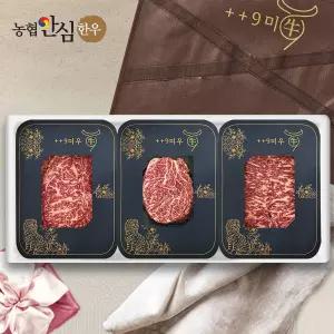 1++9등급 이룸 한우 선물세트 1호 등심+안심+채끝살/각300g/총900g