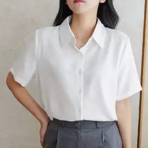 [체인지]구김없는 반팔 블라우스 여성 여름 셔츠 면접 남방
