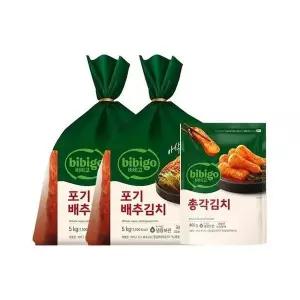 [셀러허브]비비고 포기배추김치 5kg x2개+총각김치 400g x1개 (S50801570)