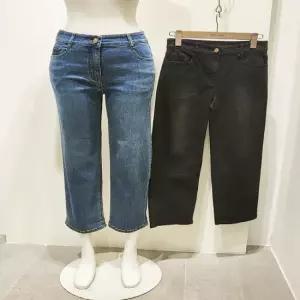 여성 뒷밴딩 세미 와이드 데님 팬츠 vocmp5f7461 ECJ
