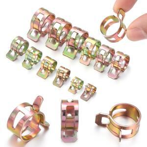 10Pcs 5-16mm 스테인레스 스틸 스프링 클립 연료 오일 워터 호스 파이프 튜브 클램프 패스너 하드웨어 고