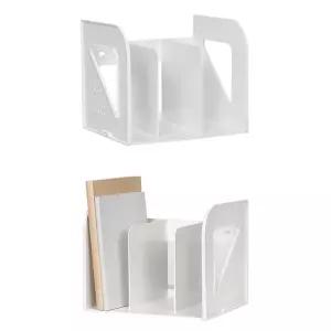 3칸 학생용 책상 잭꽂이 북앤드 27.5x22cm 1개 WH 책꽂이 미니책 책정리함 이동식책 수납책 학생책 서랍책