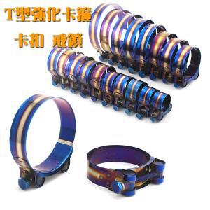 범용 스테인리스 스틸 호스 클램프 키트 조절 가능 티타늄 블루 T 볼트 26mm~114mm