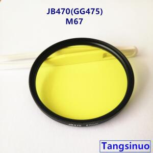 다양한 크기의 470nm IR 적외선 롱패스 필터 노란색 광학 유리 JB470 GG475 카메라  촬영용 트랜스일루미네