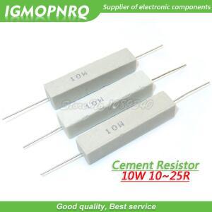 10pcs 10W 15 20 25 옴 시멘트 저항 IGMOPNRQ
