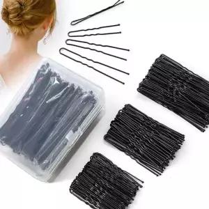 (다올)헤어핀 U핀 100개입 투명 케이스 기본 실핀