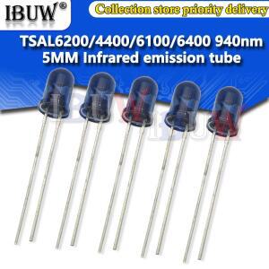10PCS TSAL4400 4400 6100 EMITTER IR 3M 호환M 5MM 940NM 2PIN 적외선 방출 관 다이오드