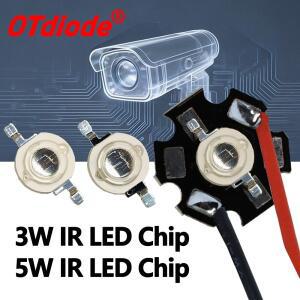 5-10개 1W 3W 5W 고출력 LED IR 1050nm 3와트 칩 다이오드 적외선 레드 비드 방사광 램프 야간 투시 CCTV