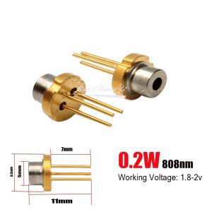 0.2W 메탈 808nm LED 200mW 적외선 IR 레이저 다이오드 TO-18/5.6mm 발광 DIP