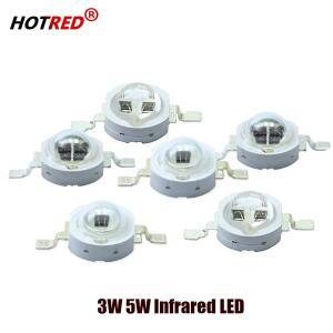 고출력 LED 적외선 루멘 비드 IR 730nm 850nm 940nm 1050nm 3W 5W 발광 COB 야간 투시 CCTV 카메라 모니터