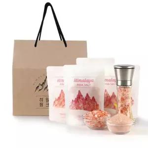 히말라야 핑크솔트 소금 250g 5팩+그라인더1개 선물세트