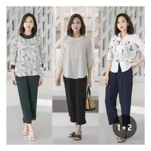 풍기인견 1 + 3종 허리밴딩 플리츠팬츠-ZHPN305001-714210