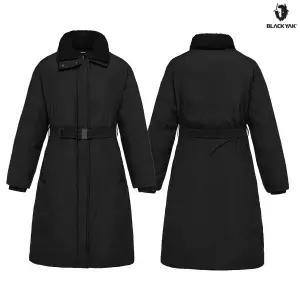 [블랙야크](센텀시티점)역시즌 정상가 359000 메인화보 상품 여성 캐주얼 롱기장 다운 L퍼카라 롱 다운...