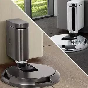 현관문 말굽 논슬립 발조작 원터치 푸쉬 도어 스토퍼 문발굽 무타공 방문 미끄럼방 층간소음 고정식