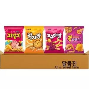 농심 자갈치 + 감자깡 + 고구마깡 + 꿀꽈배기 4번들