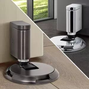 푸쉬 문닫힘 방지 원터치 도어 스토퍼 현관 문 고정 장치 높이 조절 아연 합금 문발굽 바닥 문걸이 비상