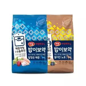 밥이보약 DOG 사료 6.8kg (활기찬 노후 3.4kg + 알맞은 체중 3.4kg)